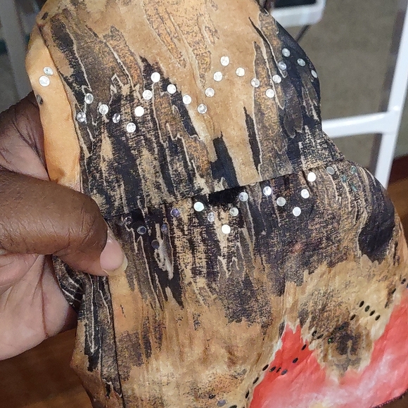 2 Strap Dress or Top w Sequence Dot Pattern (Multicolored) - Picture 8 of 14